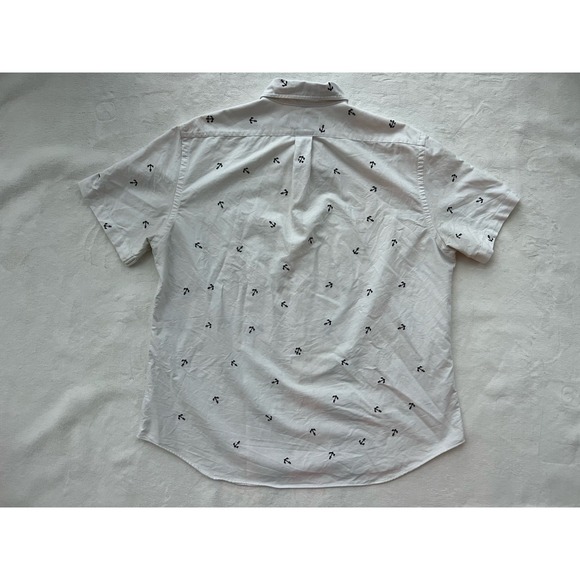 Ralph Lauren Shirt Mens Large Anchor All Over Print Short Sleeve Camp Casual - Picture 4 of 7